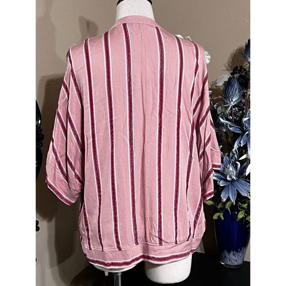Marc New York Andrew Marc Dolman Sleeve Striped Blouse Size Small - Picture 3 of 4
